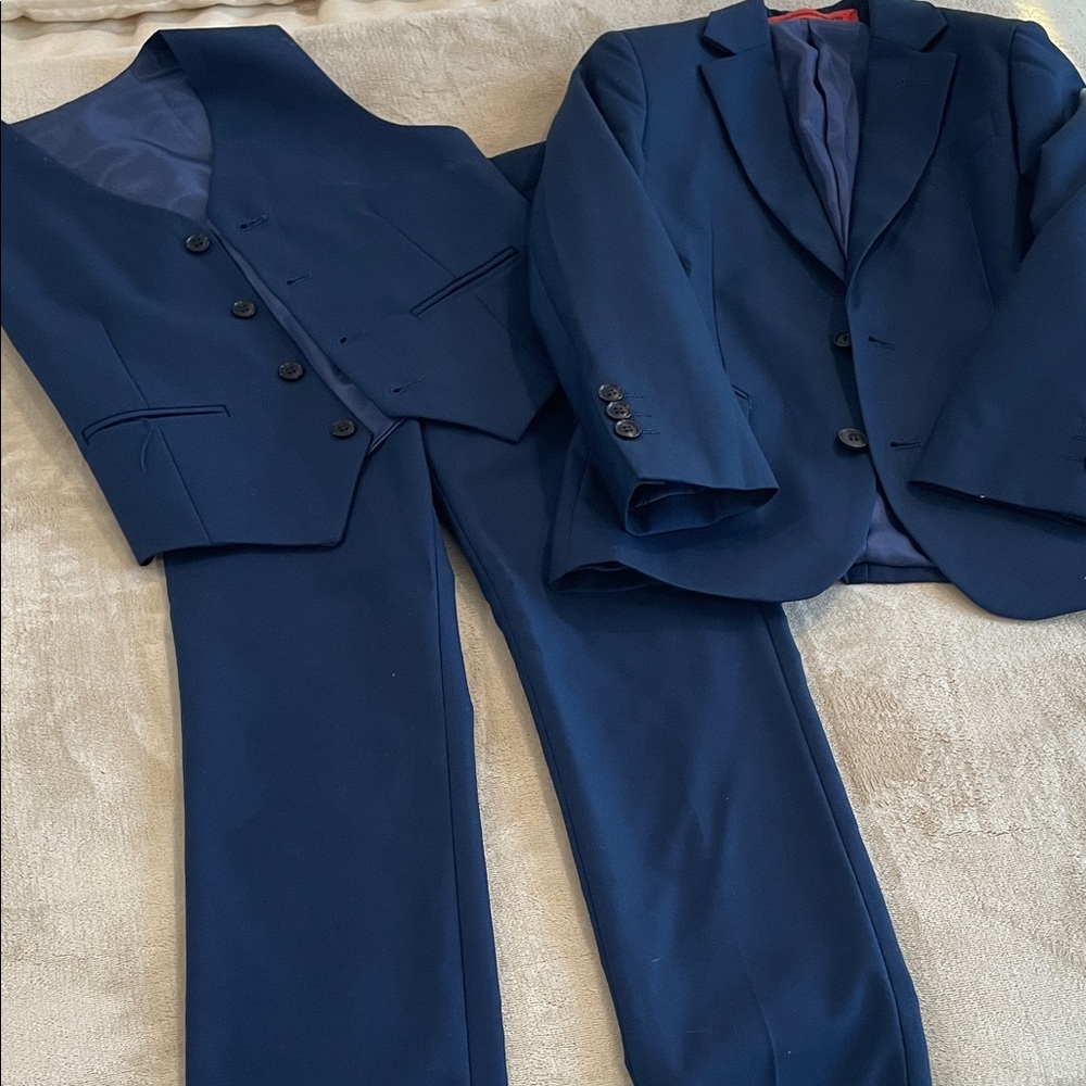 Boys Navy Blue Suit with vest